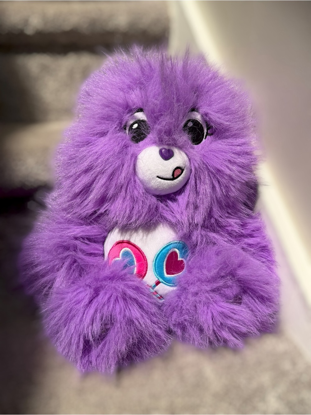 Care Bears Super Fuzzy Share Bear Plush 14â 2025 Blind Bag Purple Stuffed Toy